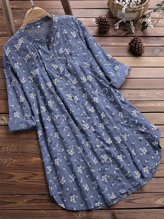 Tilly – Floral Button-Up Midi Dress