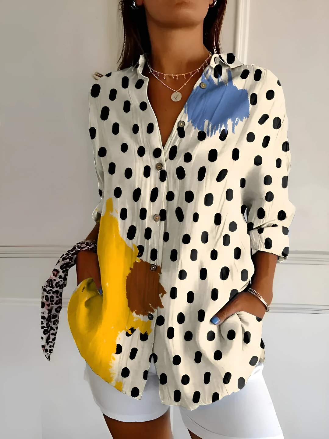 Yllona – Button-Up Relaxed Blouse