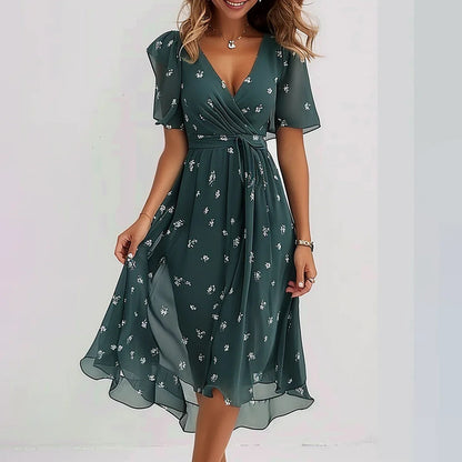 Farah | Wrap Front Midi Dress