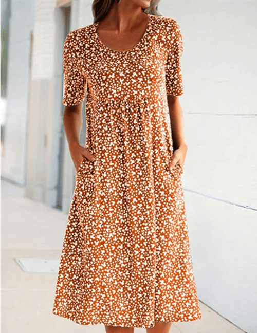 Hailee | Floral Pocket Midi Dress