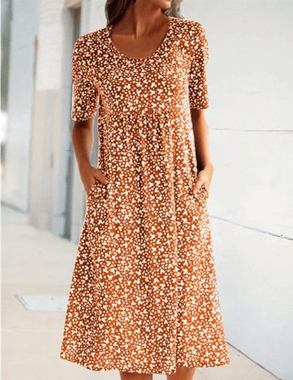 Hailee | Floral Pocket Midi Dress