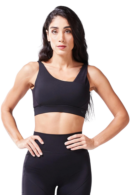Code Ribbed High Support Sports Asymmetric Bra