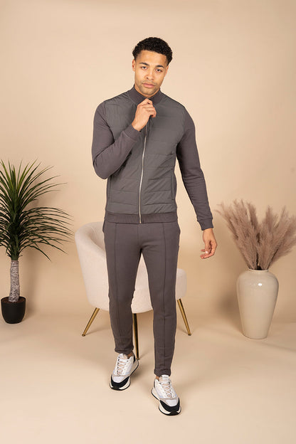 Hybrid Slim fit Cotton Pants - Charcoal