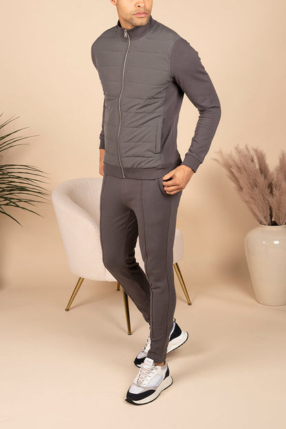 Hybrid Slim fit Cotton Pants - Charcoal