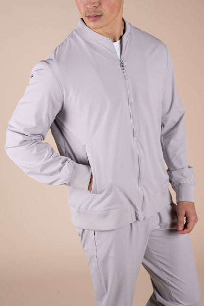 Premium Tapered Turn-Up Pants - Grey