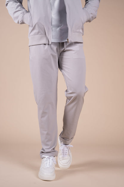 Premium Tapered Turn-Up Pants - Grey
