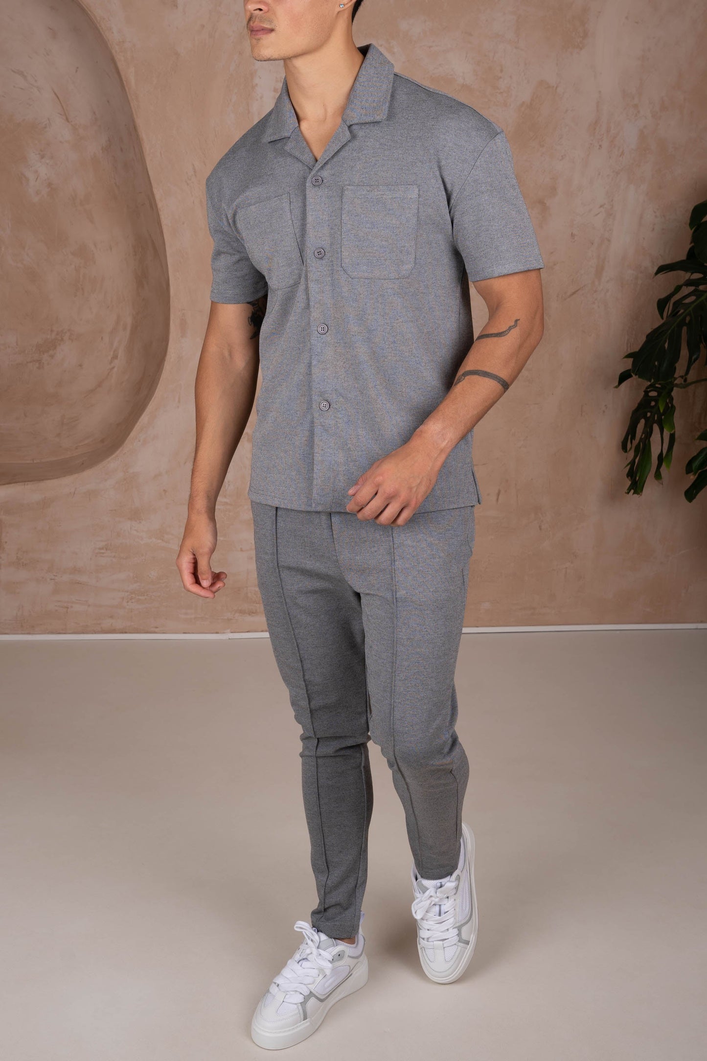 Essentials Loft™ | Marl Pintuck Pant - Grey