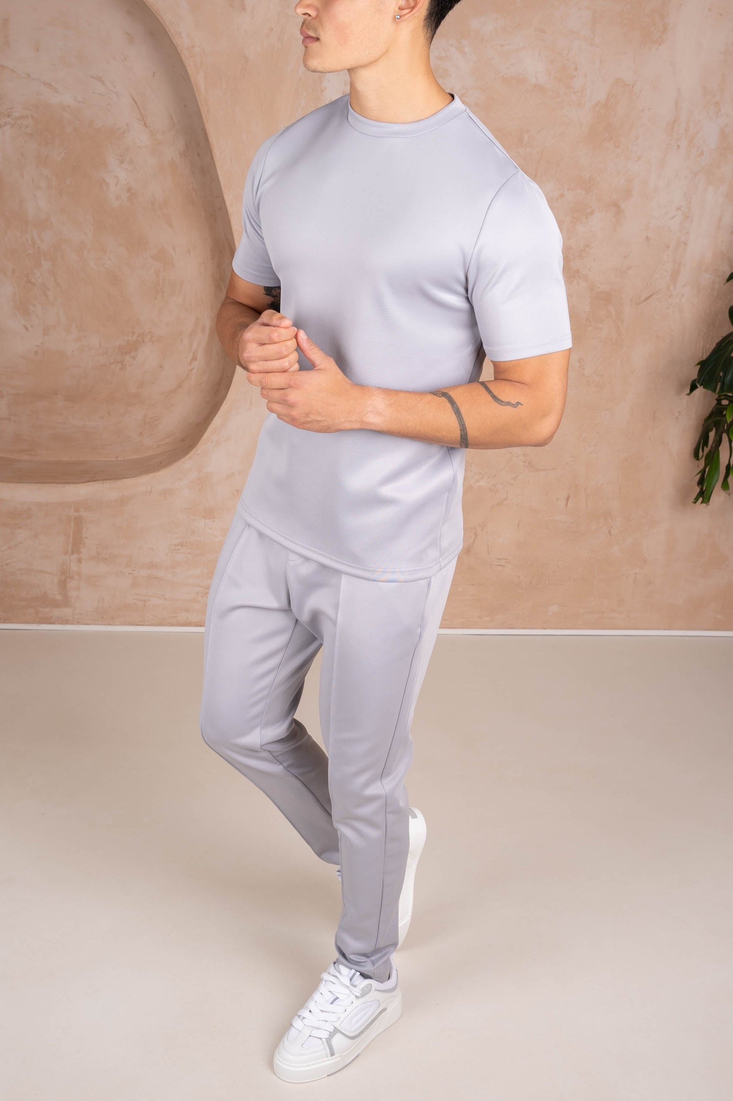 Premium Scuba Pintuck Joggers - Grey
