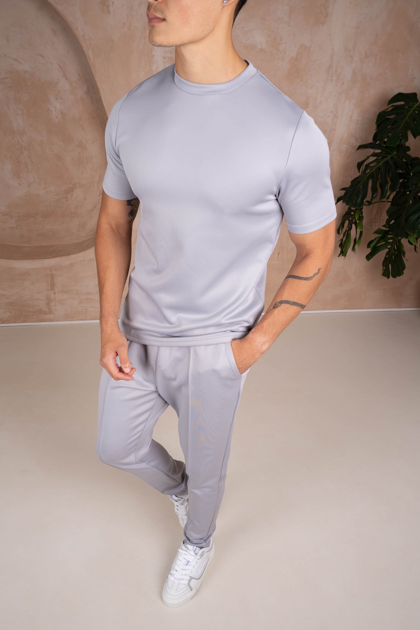 Premium Scuba Pintuck Joggers - Grey