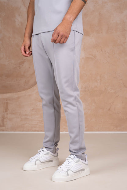 Premium Scuba Pintuck Joggers - Grey