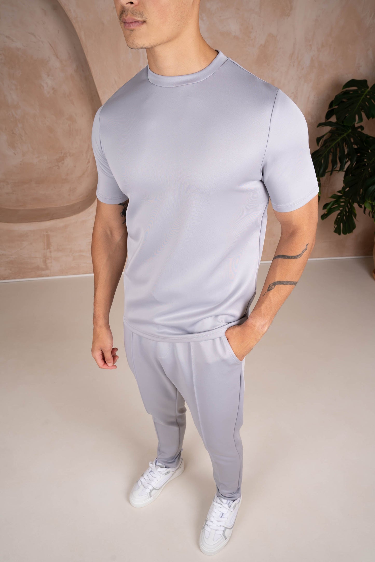 Premium Scuba Pintuck Joggers - Grey