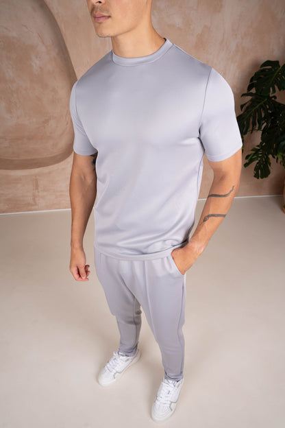 Premium Scuba Pintuck Joggers - Grey
