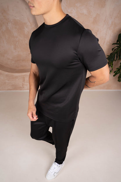 Premium Scuba Pintuck Joggers - Black