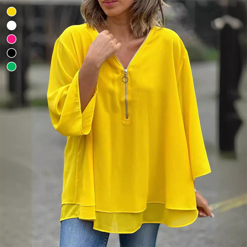 Heidi - Stylish V-Neck Flowy Top
