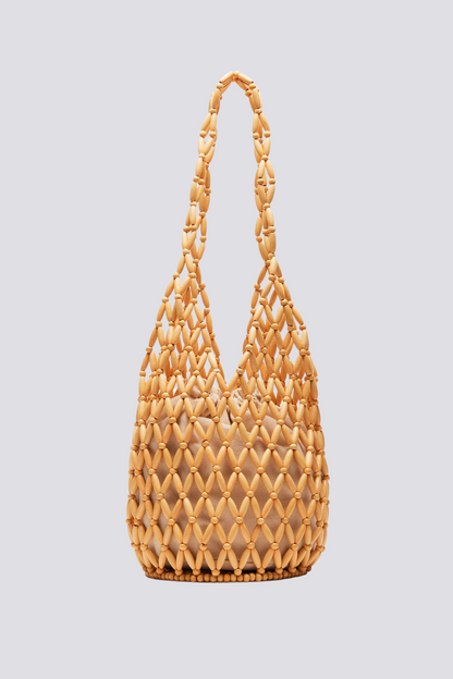 Essentials Loft™ | Georgina Hollow Out Wooden Beads Shoulder Bag