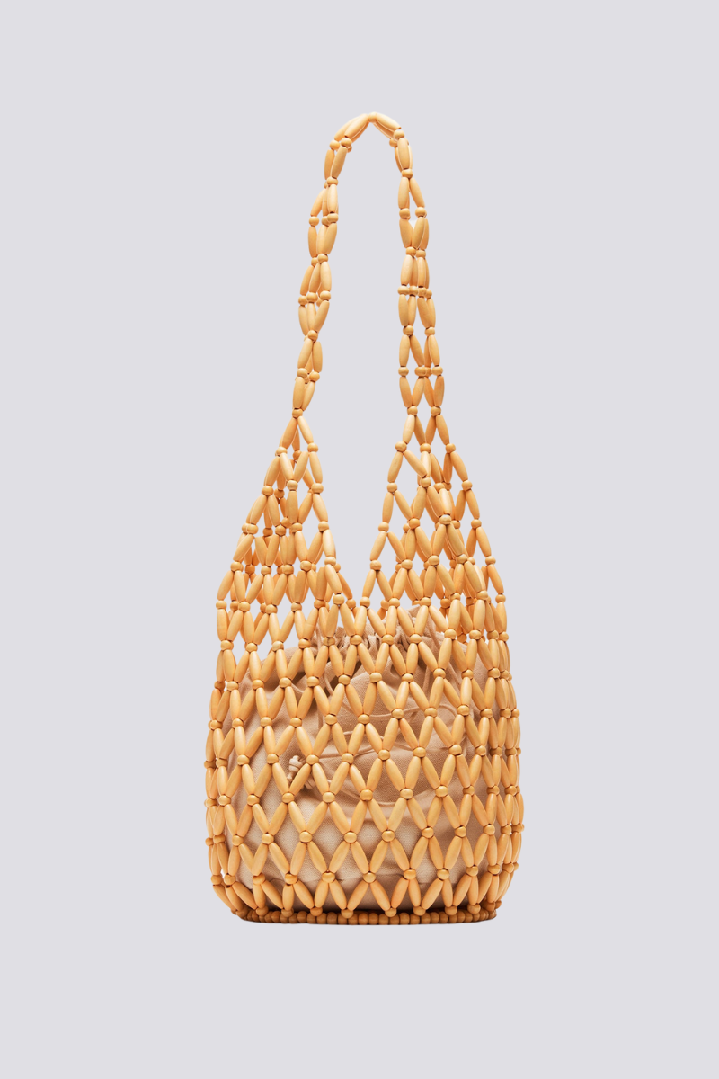 Essentials Loft™ | Georgina Hollow Out Wooden Beads Shoulder Bag