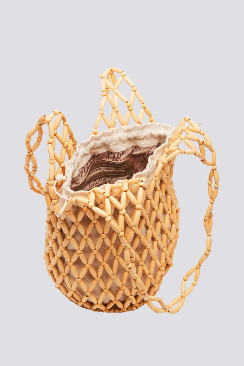 Essentials Loft™ | Georgina Hollow Out Wooden Beads Shoulder Bag