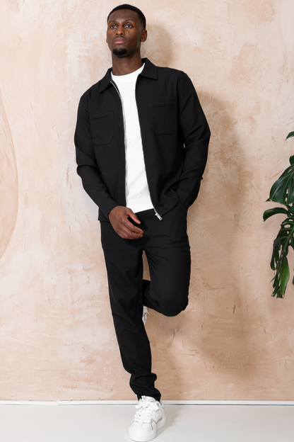Essential Utility Buckle Trouser - Black