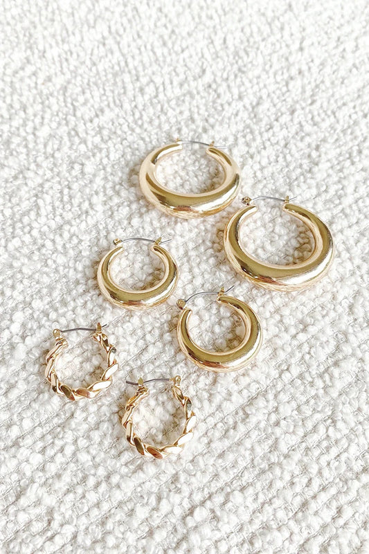Essentials Loft™ | Classic Hoop Set - Gold