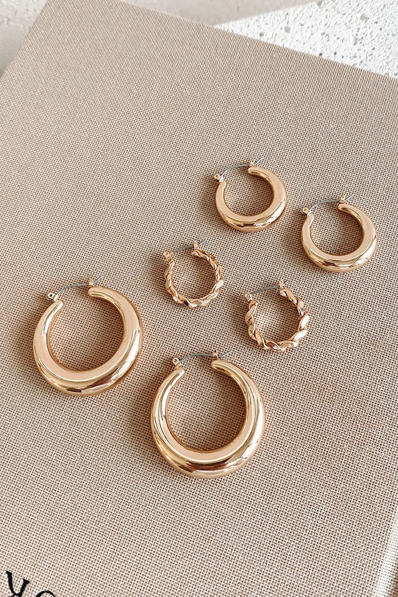 Essentials Loft™ | Classic Hoop Set - Gold