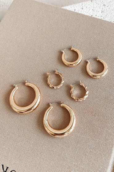 Essentials Loft™ | Classic Hoop Set - Gold