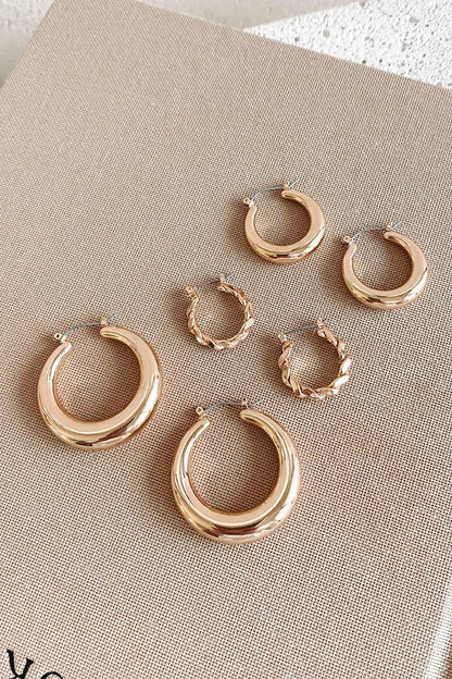 Essentials Loft™ | Classic Hoop Set - Gold
