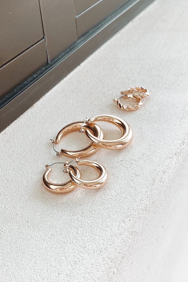 Essentials Loft™ | Classic Hoop Set - Gold