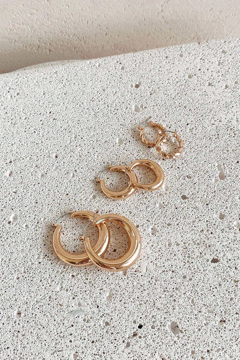 Essentials Loft™ | Classic Hoop Set - Gold