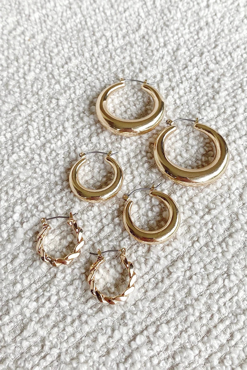 Essentials Loft™ | Classic Hoop Set - Gold