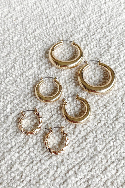 Essentials Loft™ | Classic Hoop Set - Gold