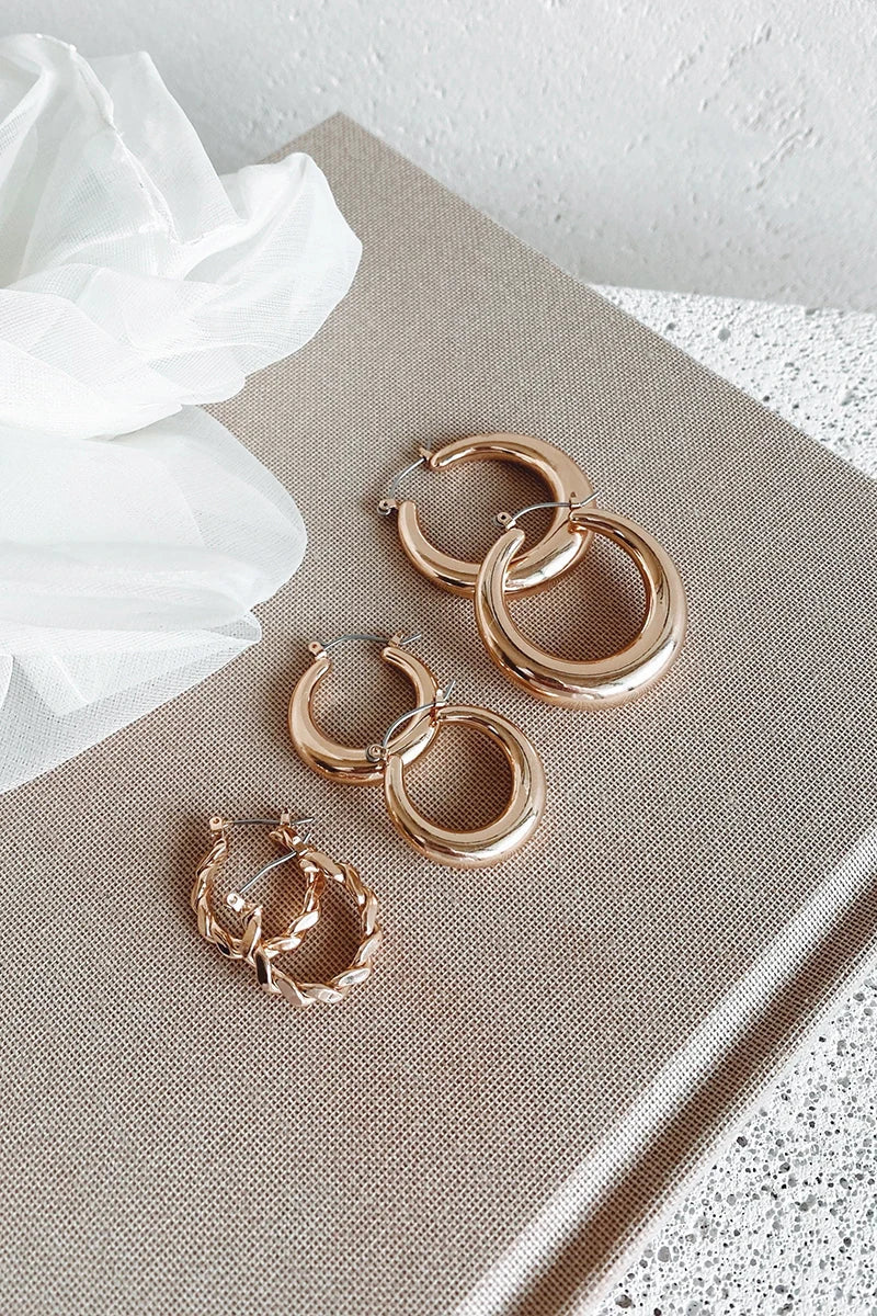 Essentials Loft™ | Classic Hoop Set - Gold