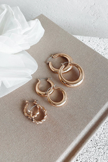 Essentials Loft™ | Classic Hoop Set - Gold