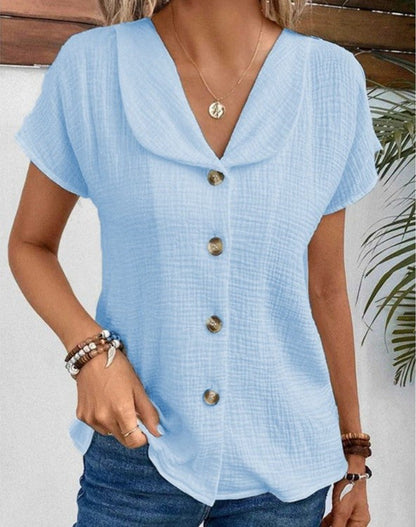 ANTHOUSA | TOP WITH COLLAR AND BUTTONS