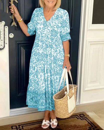 Leja – Bohemian Floral Maxi Dress