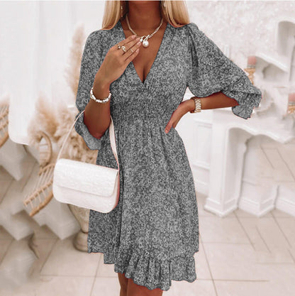 Lena – Floral Smocked Midi Dress