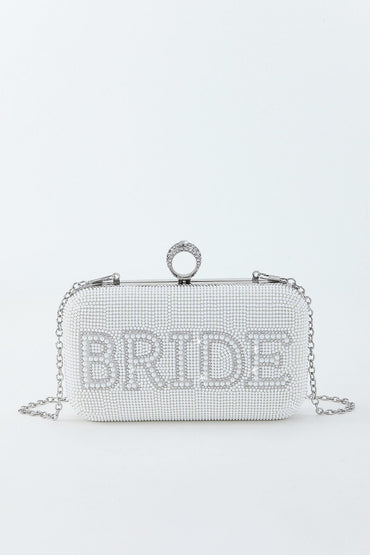 Essentials Loft™ | Bride To Be Sequin Clutch - White/Silver