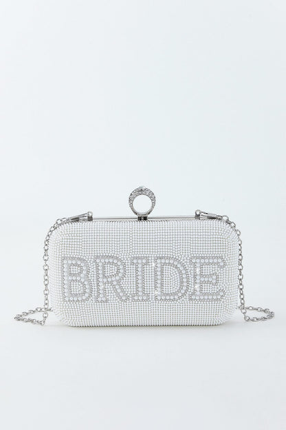 Essentials Loft™ | Bride To Be Sequin Clutch - White/Silver