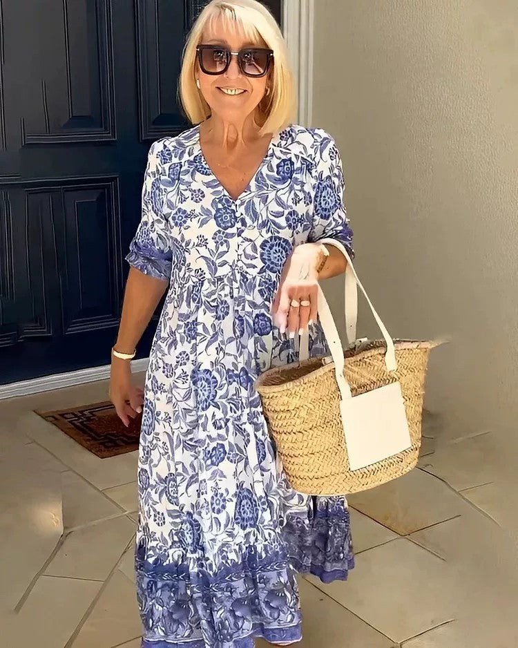 Leja – Bohemian Floral Maxi Dress