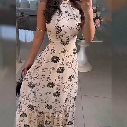 Anya – Floral Embroidered Maxi Dress