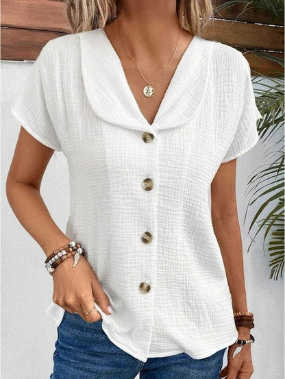 ANTHOUSA | TOP WITH COLLAR AND BUTTONS