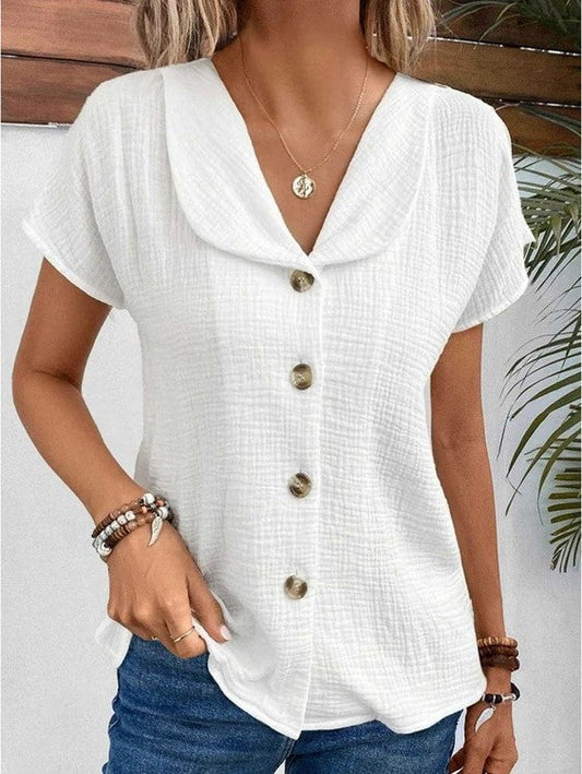 ANTHOUSA | TOP WITH COLLAR AND BUTTONS