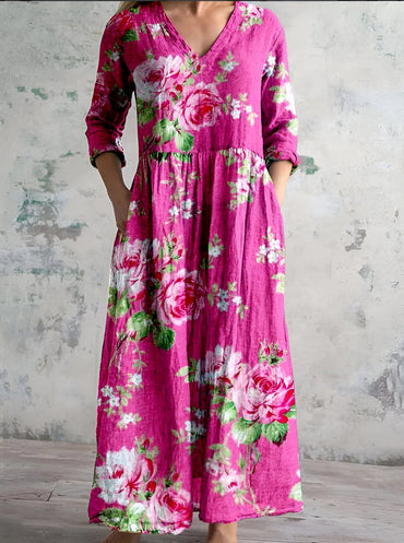 Nadine – Floral Print Maxi Dress