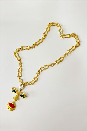 Essentials Loft™ | Evil Eyes Retro Face Necklace