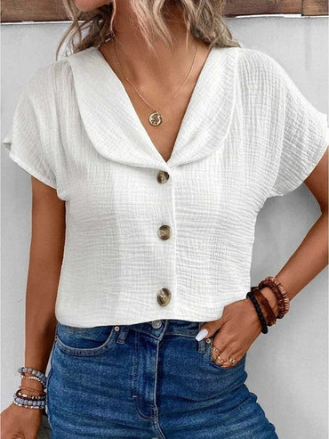 ANTHOUSA | TOP WITH COLLAR AND BUTTONS