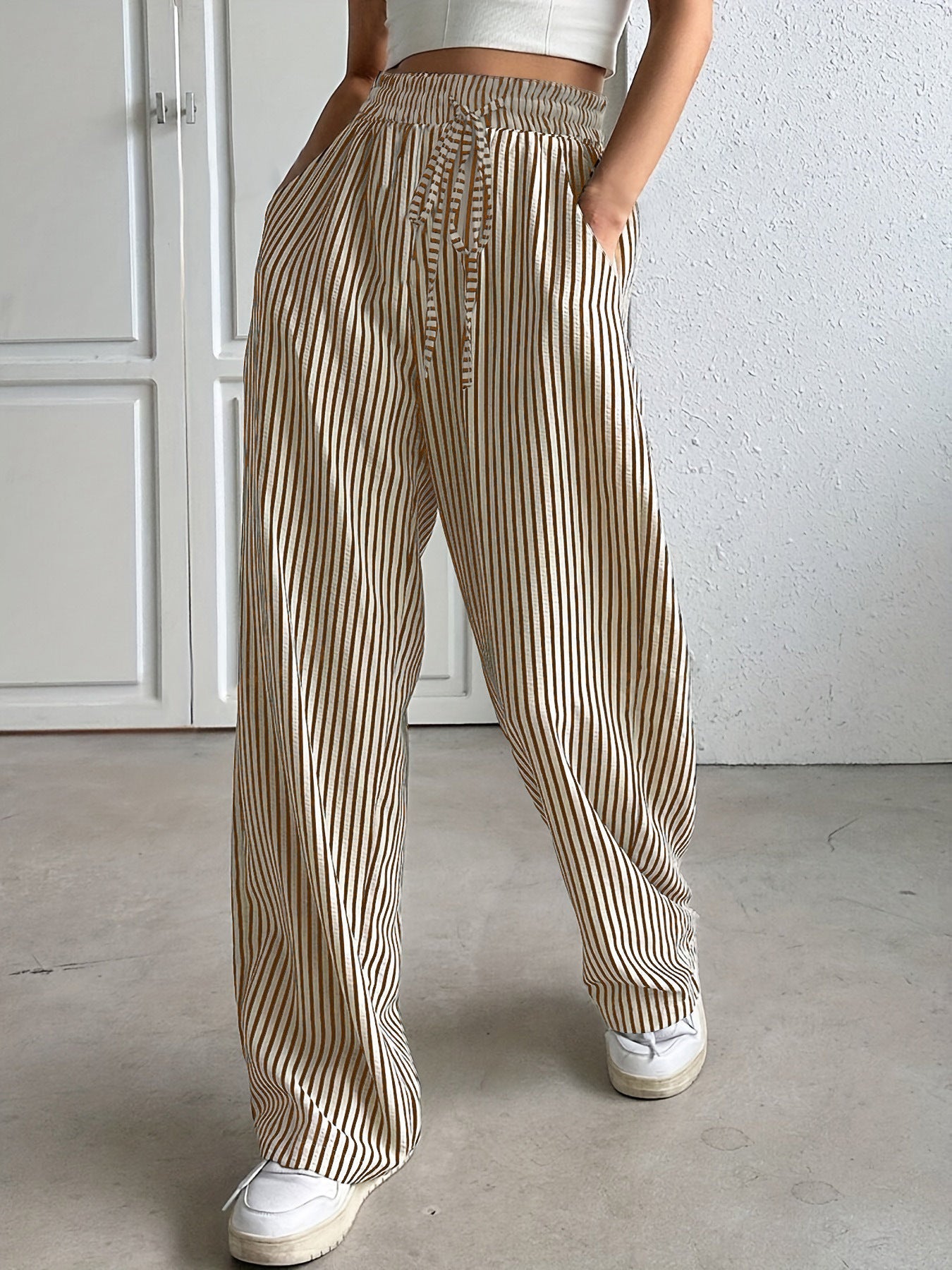 Zoey – Relaxed Striped Trousers