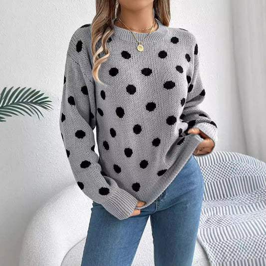 Nathalie – Polka Dot Knit Jumper