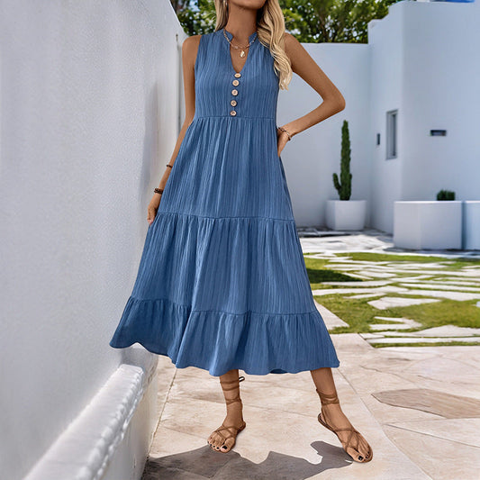Joyce | Sleeveless Tiered Midi Dress