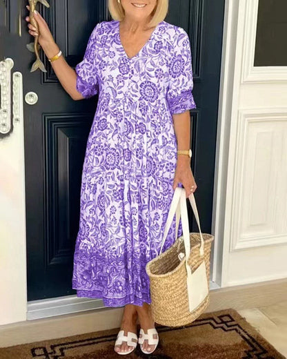 Leja – Bohemian Floral Maxi Dress