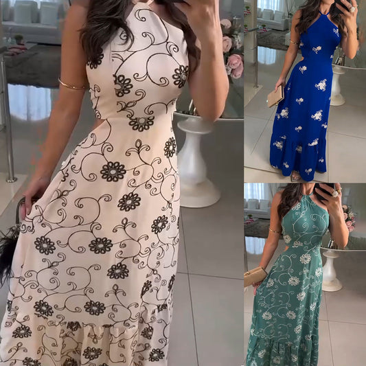 Anya – Floral Embroidered Maxi Dress
