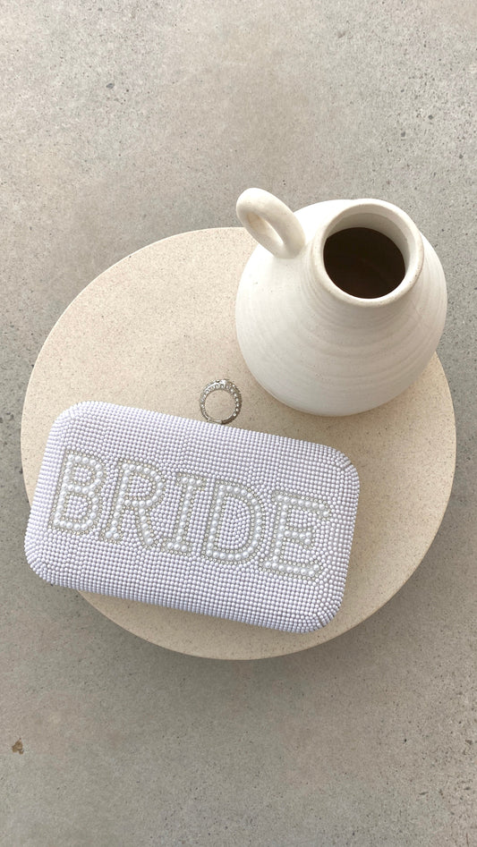 Essentials Loft™ | Bride To Be Sequin Clutch - White/Silver